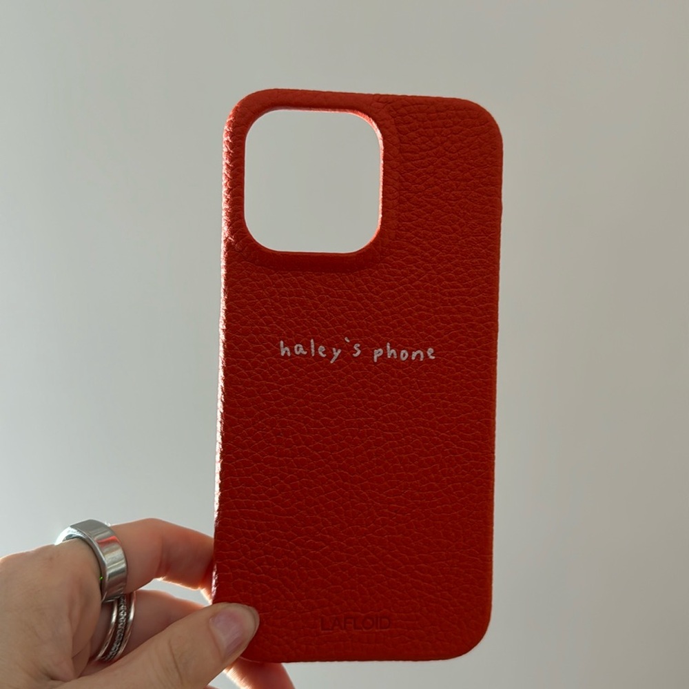 LA FLOID personalized phone case orange NOT USED IPHONE 15 PRO MAX